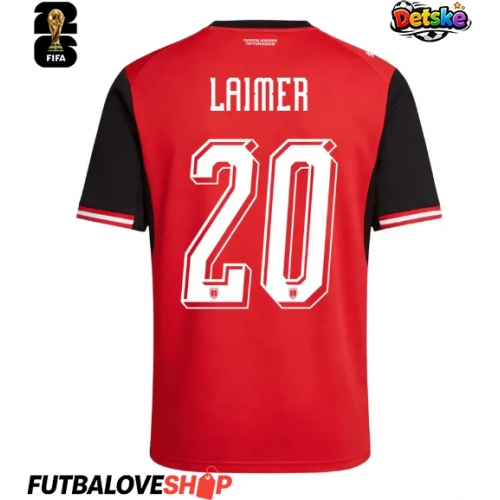 Dres Rakúsko Konrad Laimer #20 Domáci pre deti MS 2026 Krátky Rukáv (+ trenírky)